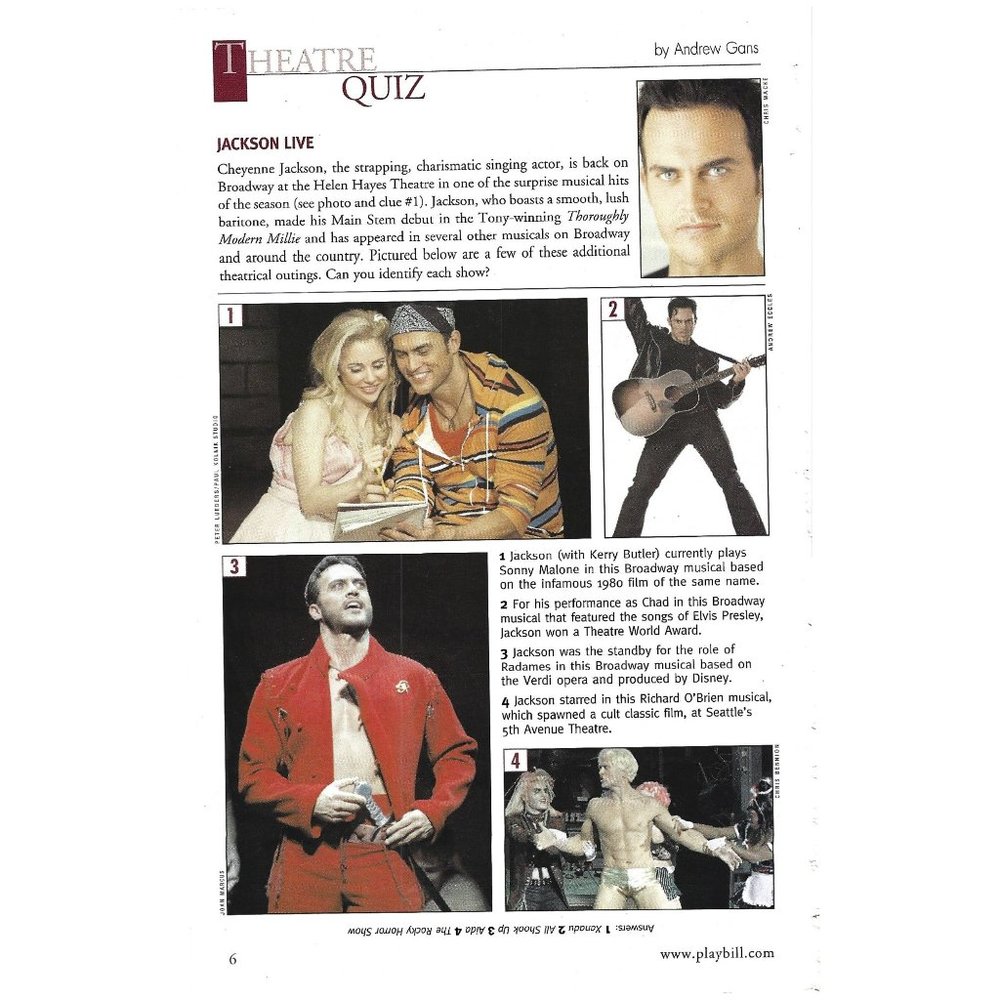 Theatre Quiz Jackson Live 2000s Print Ad